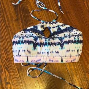 Multicolor Keyhole Athleta Swim Top